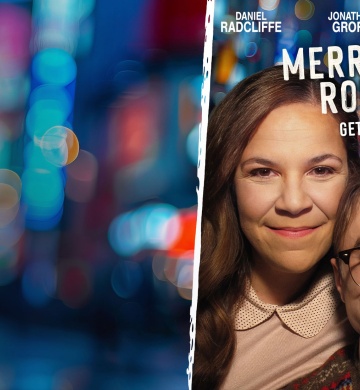 Daniel Radcliffe, Jonathan Groff, Lindsay Mendez, Merrily We Roll Along. Get it Now on Digital